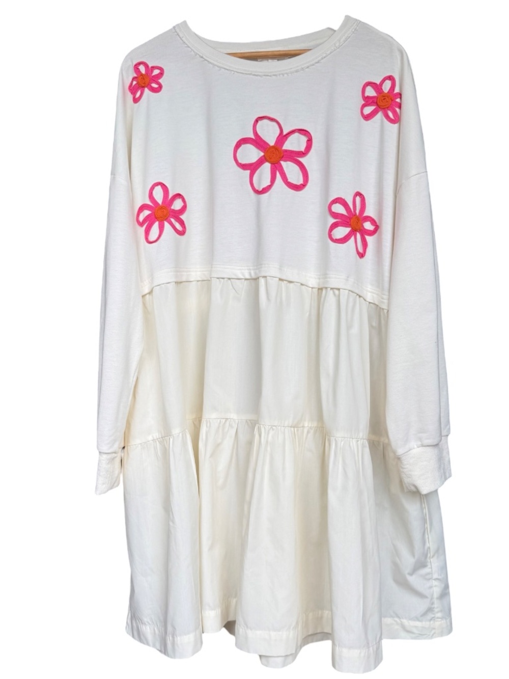 Oddi Ivory Tiered Dress Sz 3XL